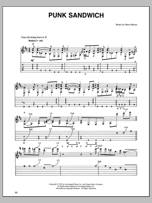 Dixie Dregs Punk Sandwich Sheet Music