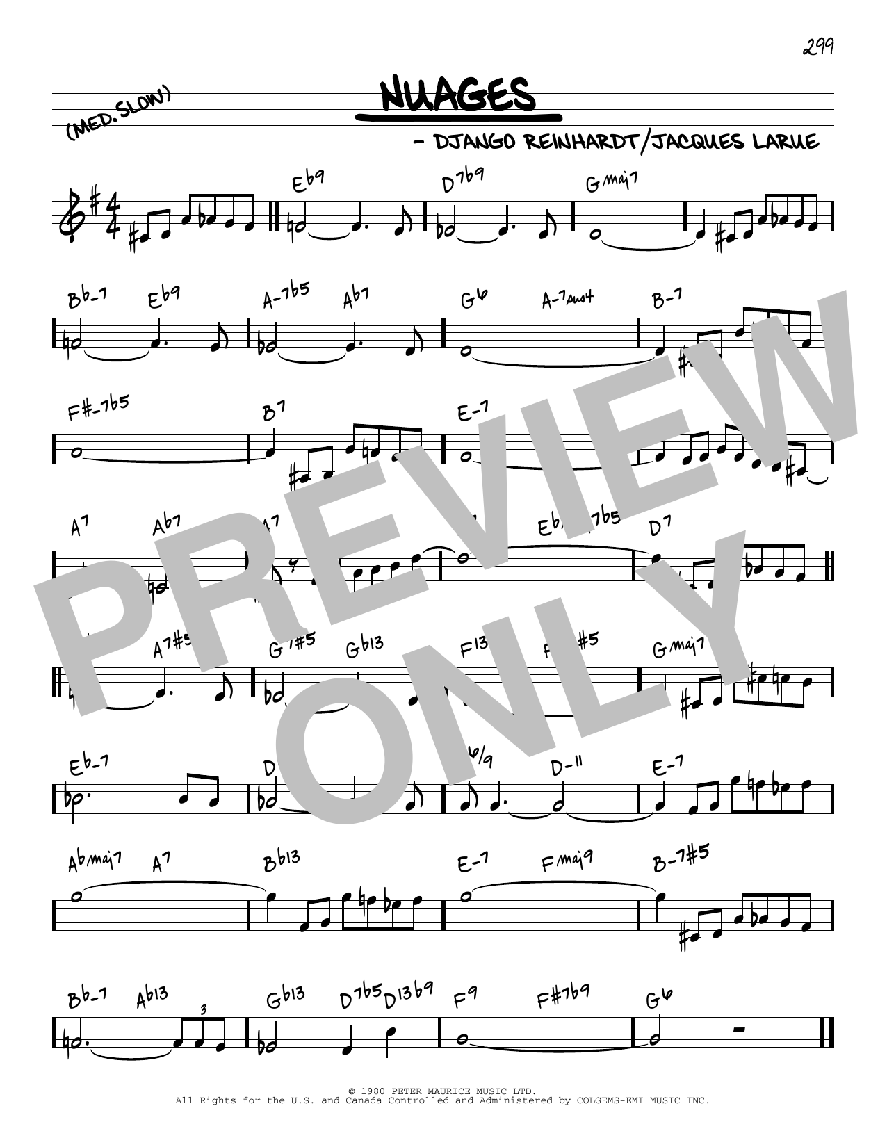 Django Reinhardt Nuages [Reharmonized version] (arr. Jack Grassel) Sheet Music