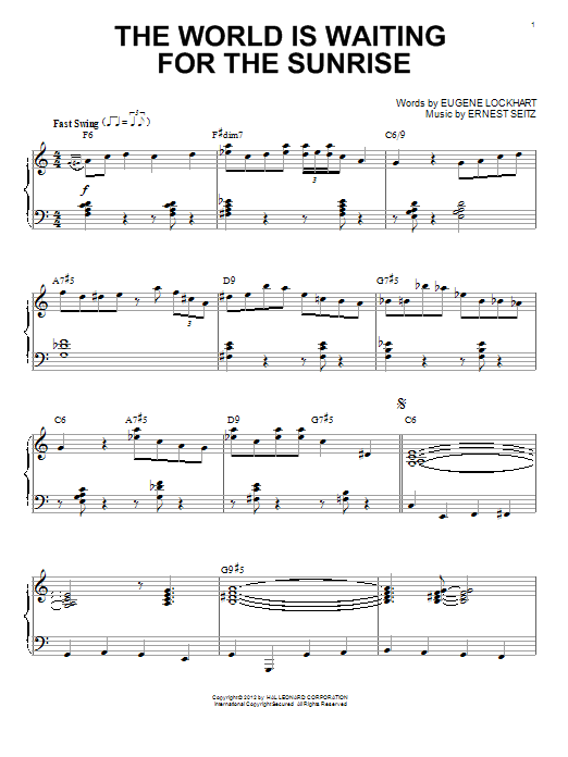 Django Reinhardt The World Is Waiting For The Sunrise (arr. Brent Edstrom) Sheet Music