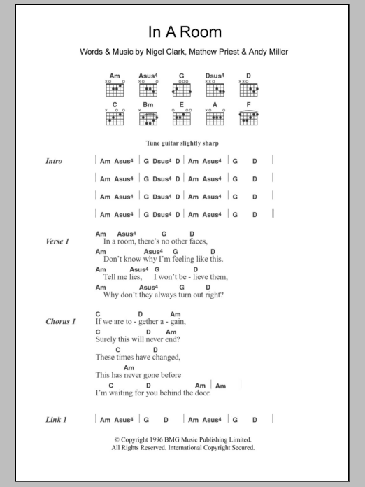 Dodgy In A Room Sheet Music