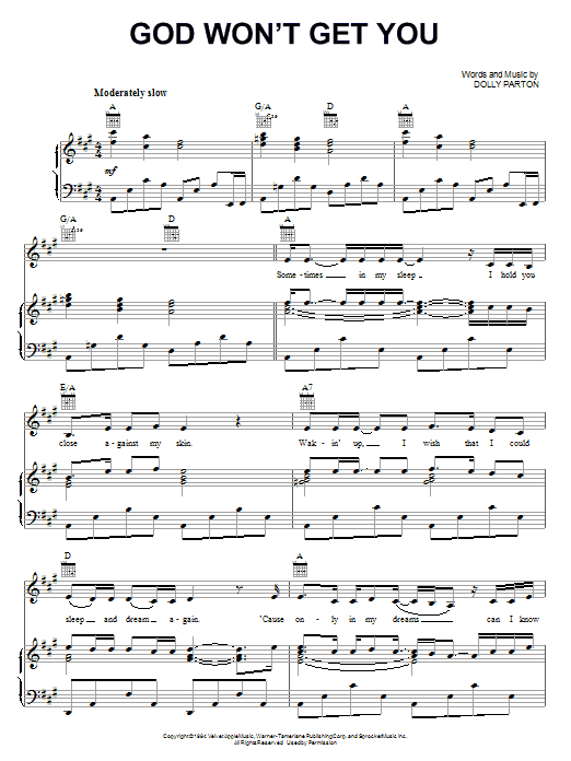 Dolly Parton God Won't Get You Sheet Music