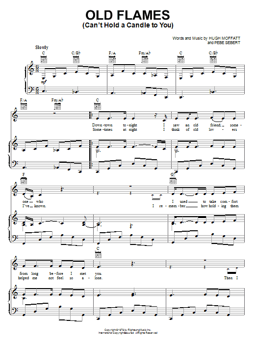 Dolly Parton Old Flames (Can't Hold A Candle To You) Sheet Music