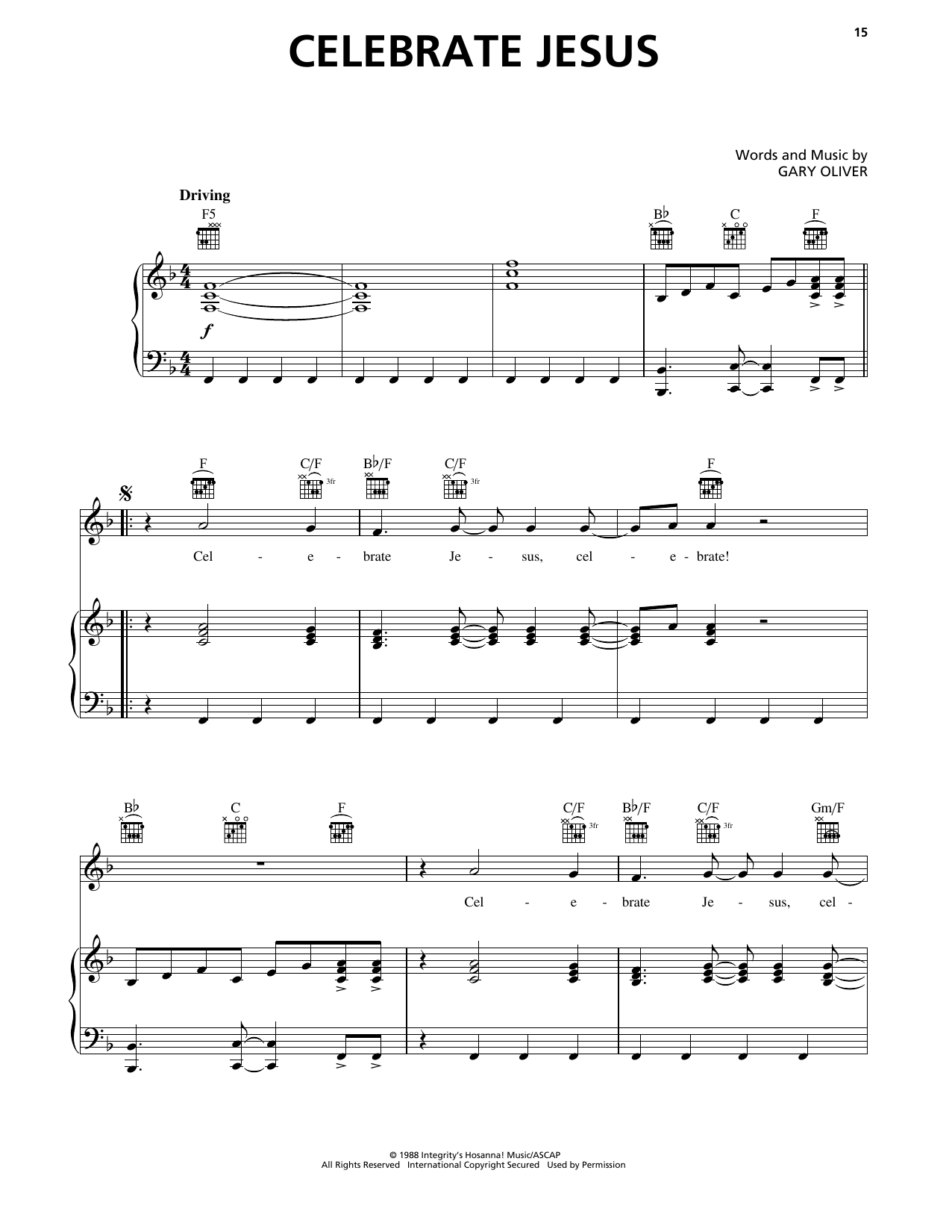 Don Moen Celebrate Jesus Sheet Music