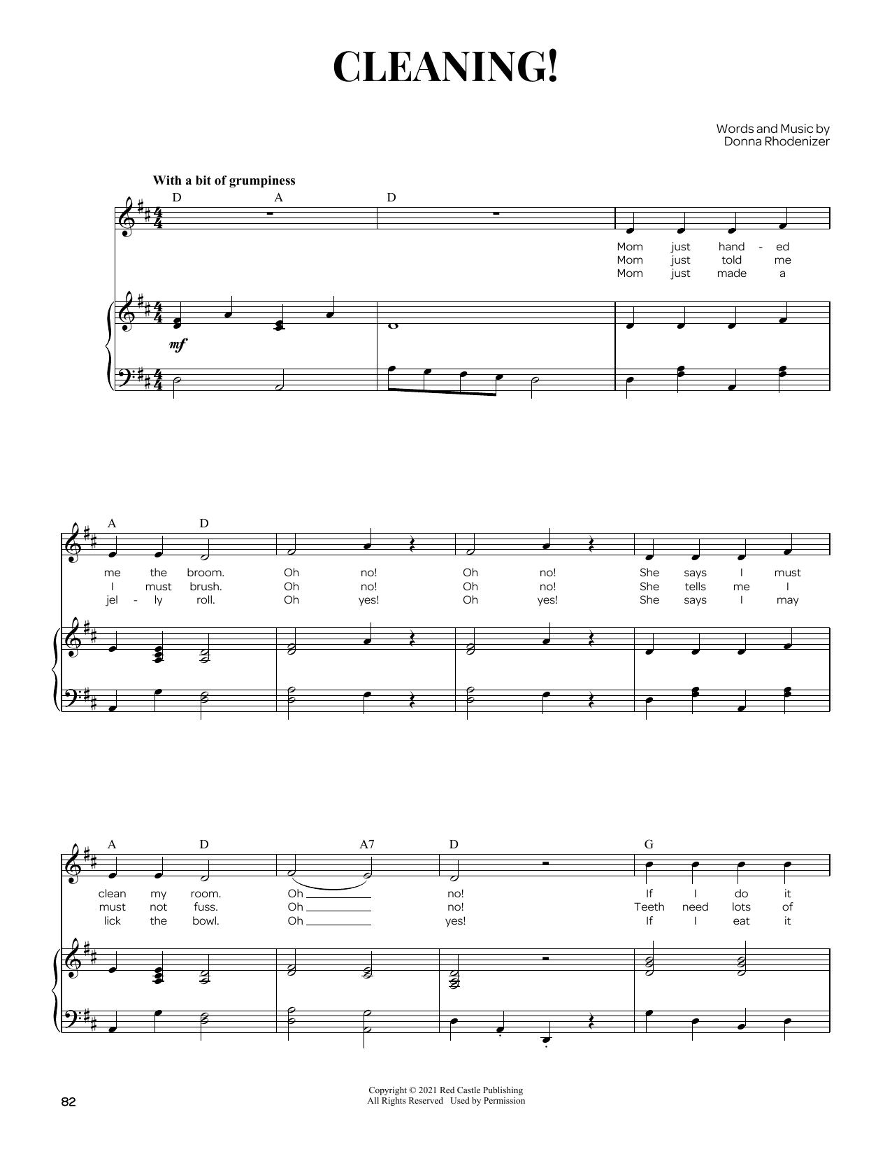 Donna Rhodenizer Cleaning! Sheet Music