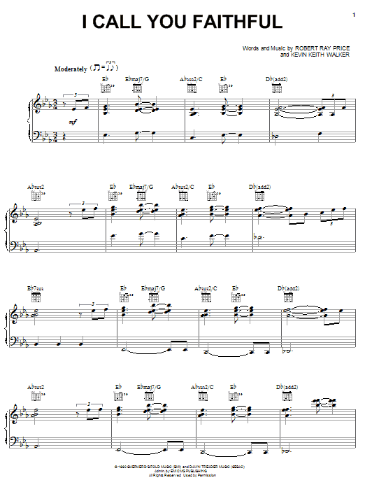 Donnie McClurkin I Call You Faithful Sheet Music