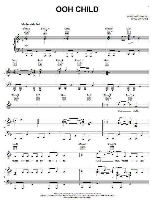Donnie McClurkin Ooh Child Sheet Music