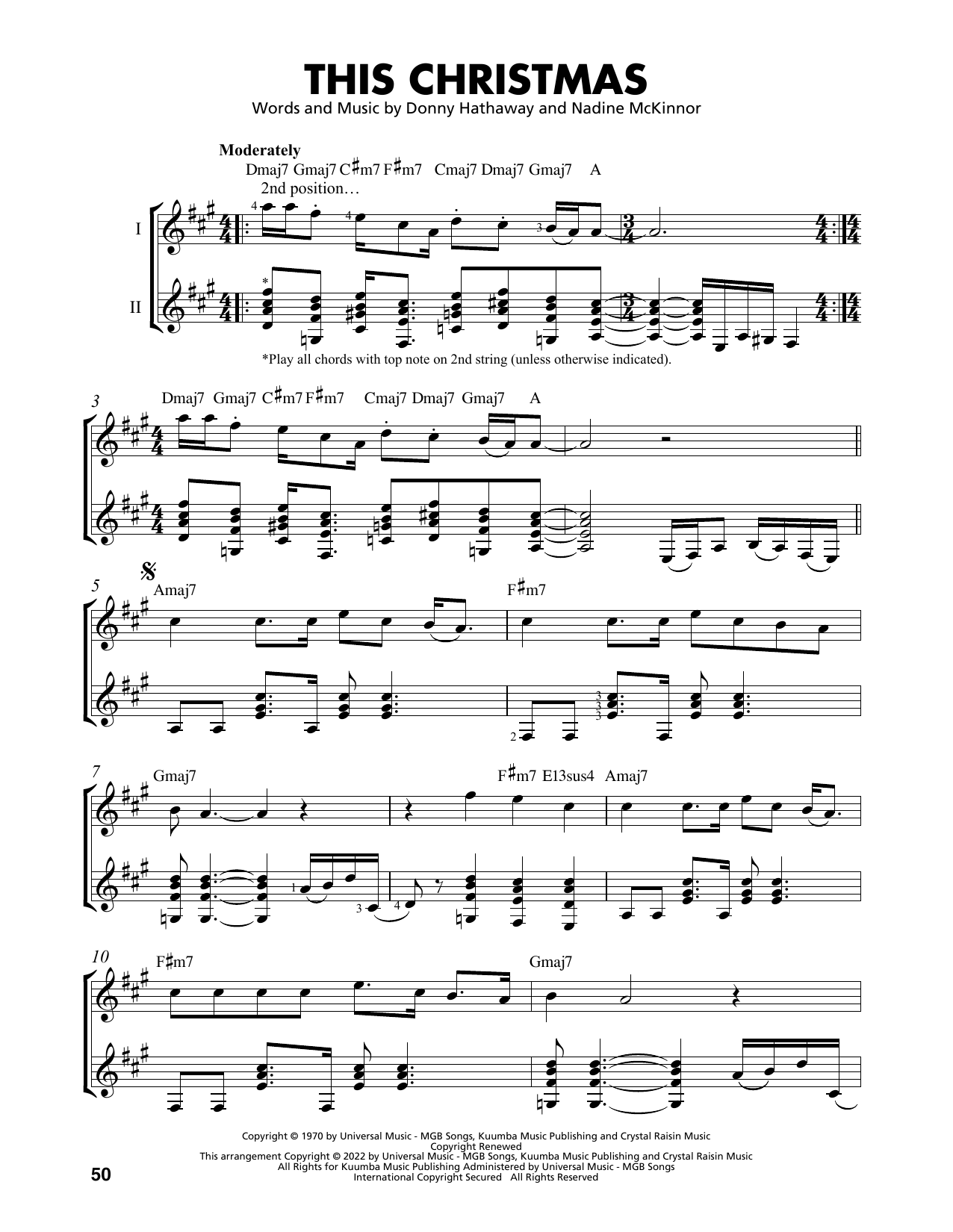 Donny Hathaway This Christmas (arr. Mark Phillips) Sheet Music