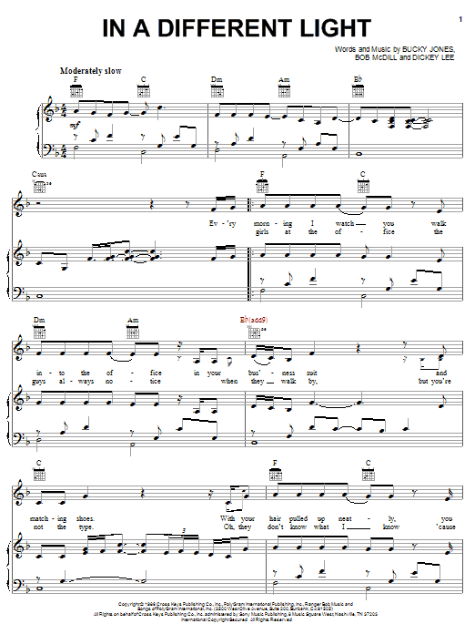 Doug Stone In A Different Light Sheet Music