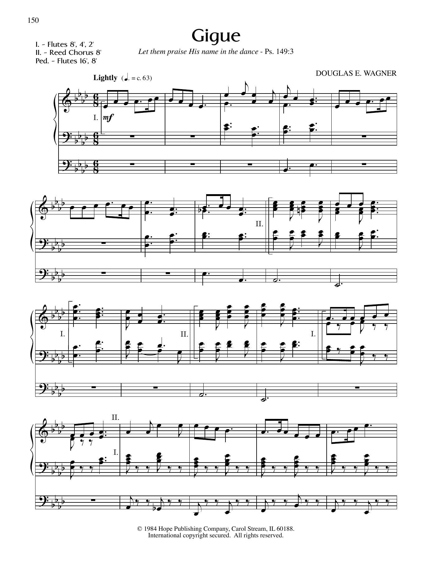 Douglas E. Wagner Gigue Sheet Music