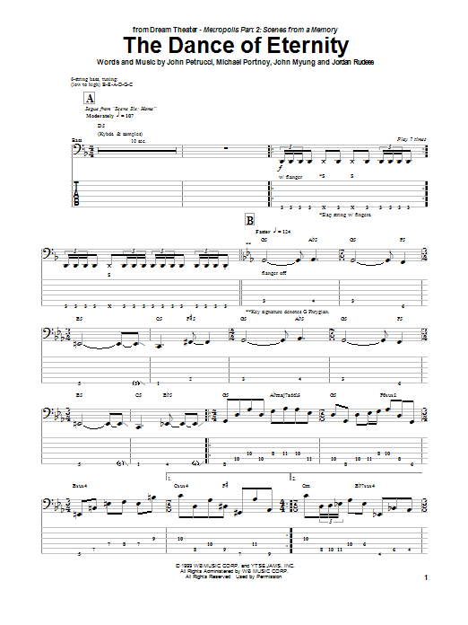 Dream Theater The Dance Of Eternity Sheet Music