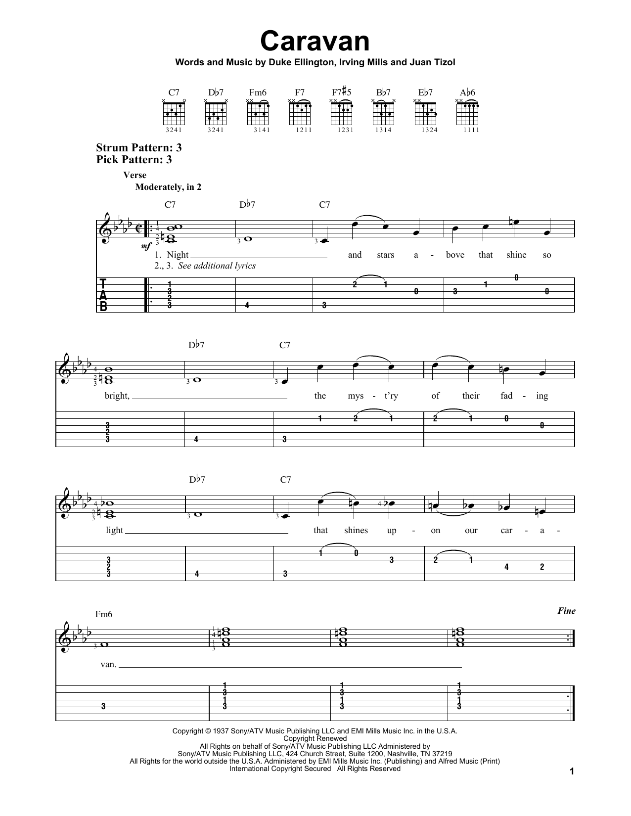 Duke Ellington and his Orchestra Caravan Sheet Music