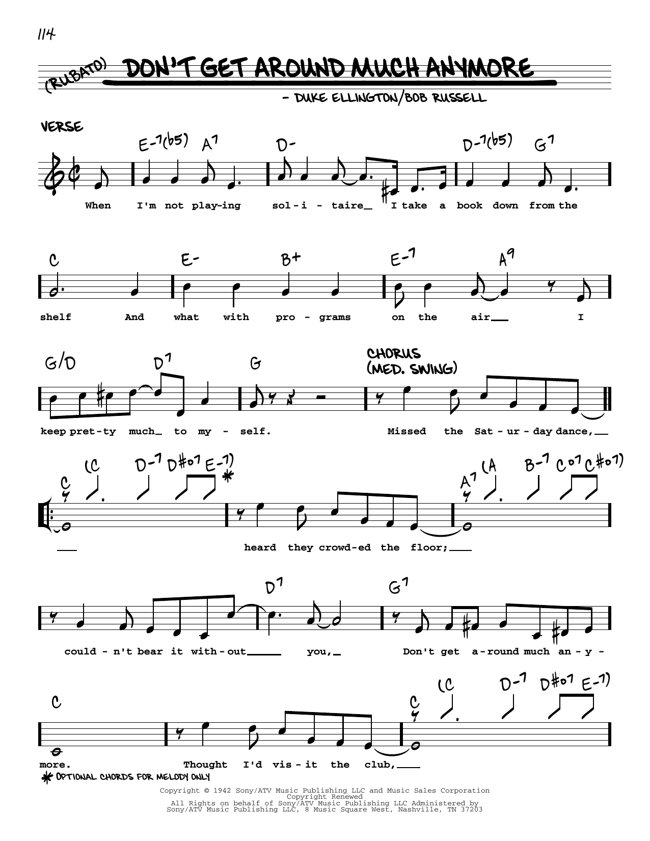 Duke Ellington Don't Get Around Much Anymore (arr. Robert Rawlins) Sheet Music