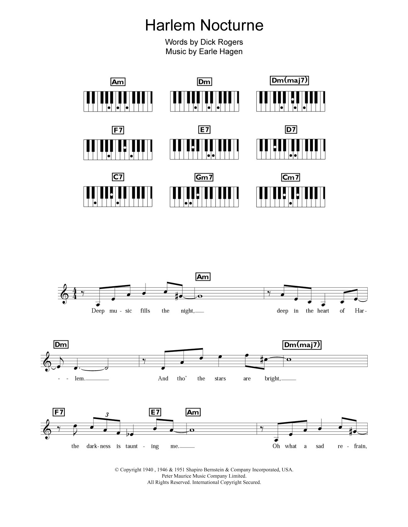 Duke Ellington Harlem Nocturne Sheet Music