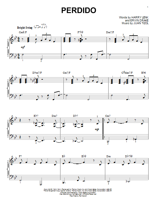 Duke Ellington Perdido (arr. Brent Edstrom) Sheet Music