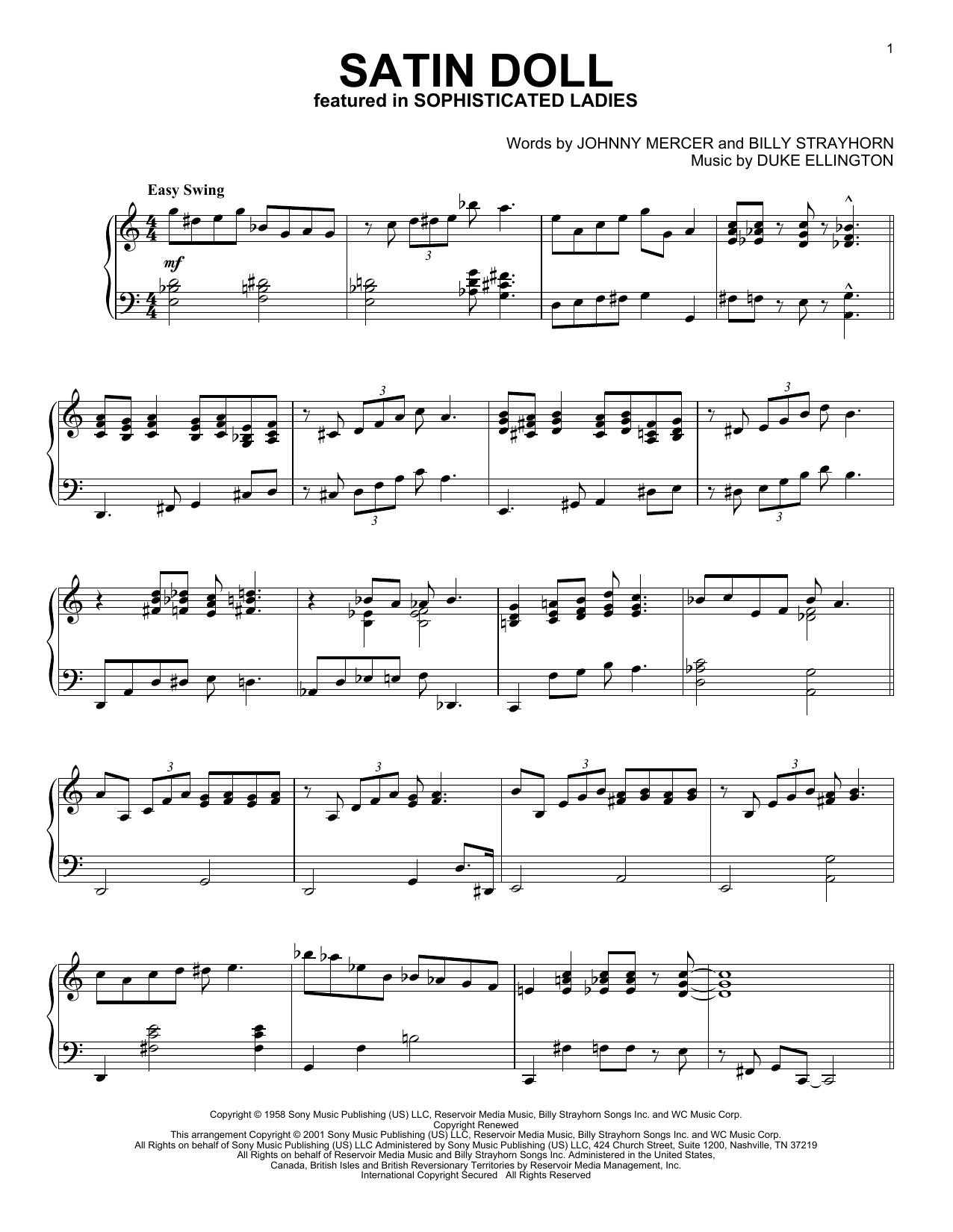 Duke Ellington Satin Doll (arr. Al Lerner) Sheet Music