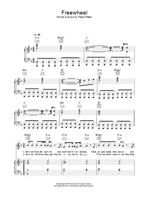 Duke Special Freewheel Sheet Music