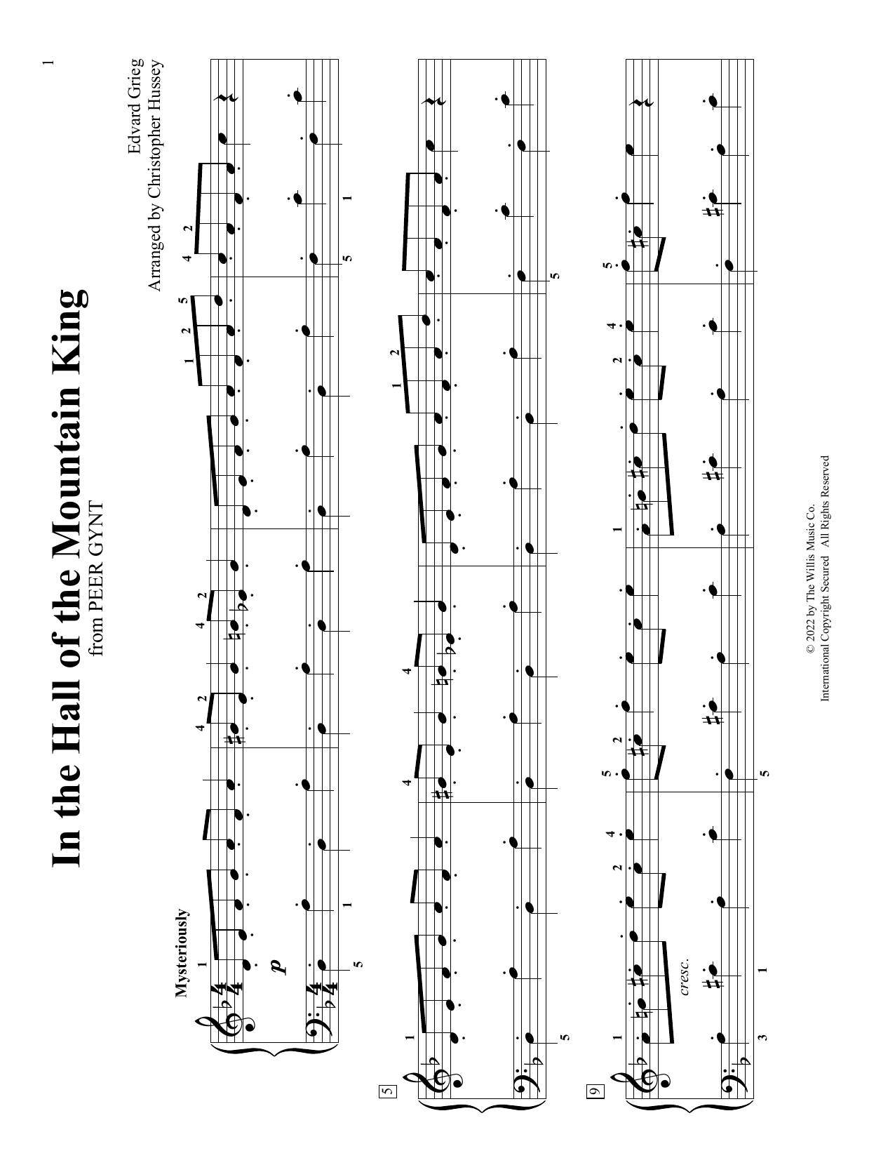 Edvard Grieg In The Hall Of The Mountain King (arr. Christopher Hussey) Sheet Music