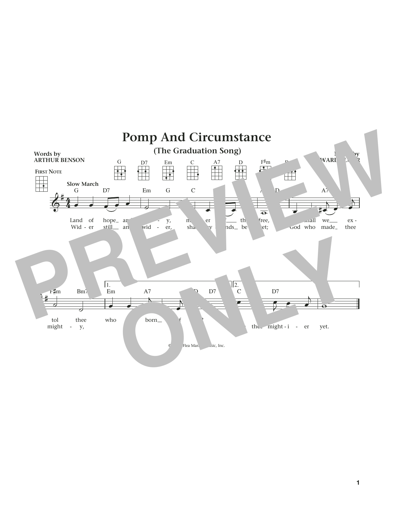 Edward Elgar Pomp And Circumstance (from The Daily Ukulele) (arr. Liz and Jim Beloff) Sheet Music