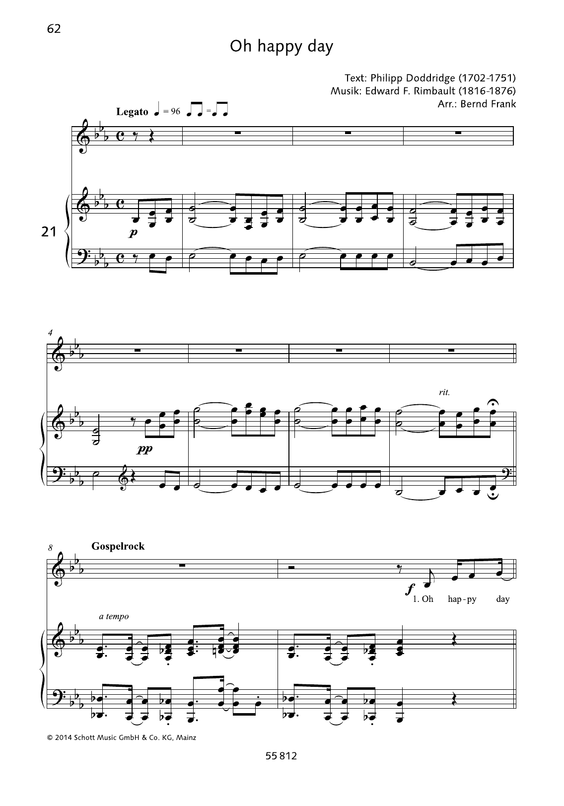 Edward F. Rimbault Oh Happy Day Sheet Music