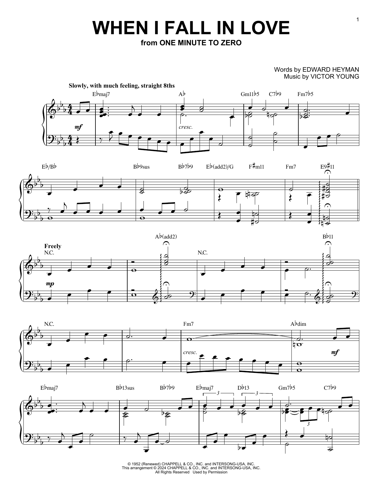 Edward Heyman When I Fall In Love (arr. Brent Edstrom) Sheet Music