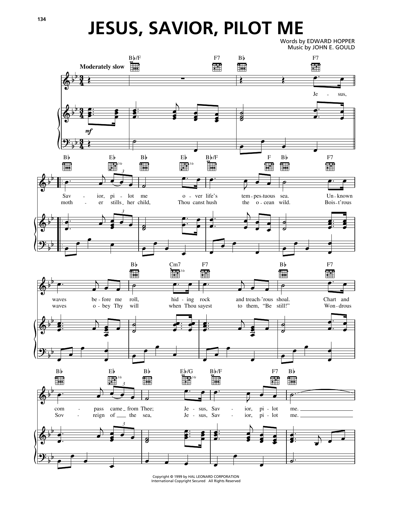 Edward Hopper Jesus, Savior, Pilot Me Sheet Music