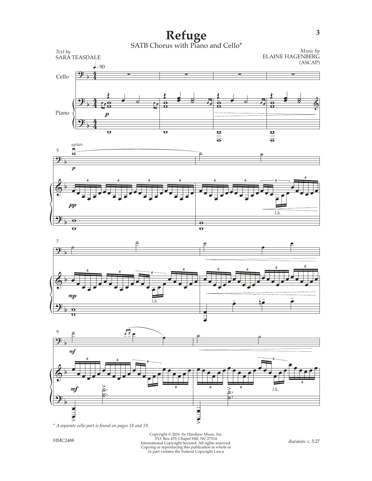 Elaine Hagenberg Refuge Sheet Music