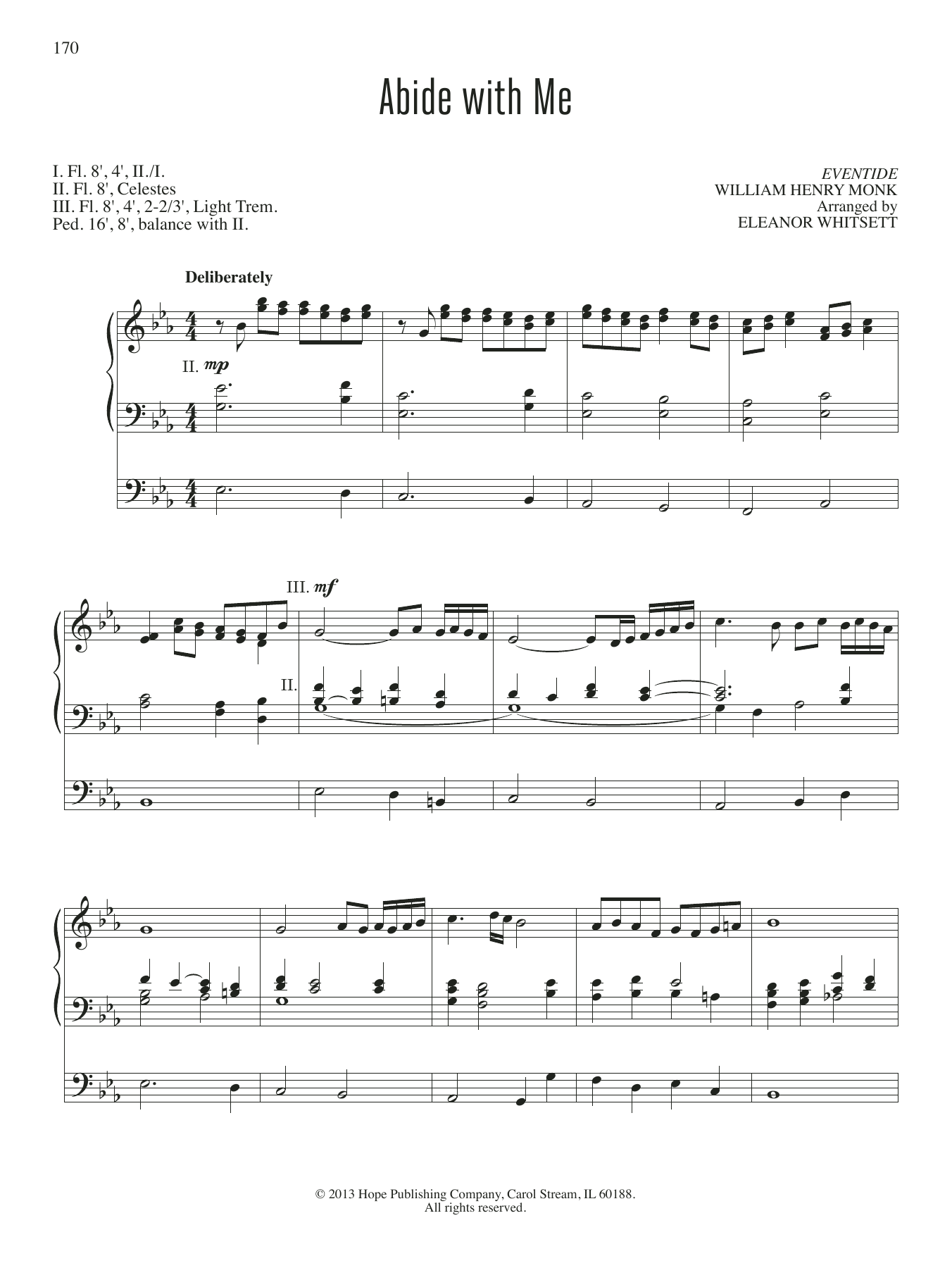 Eleanor Whitsett Abide with Me Sheet Music