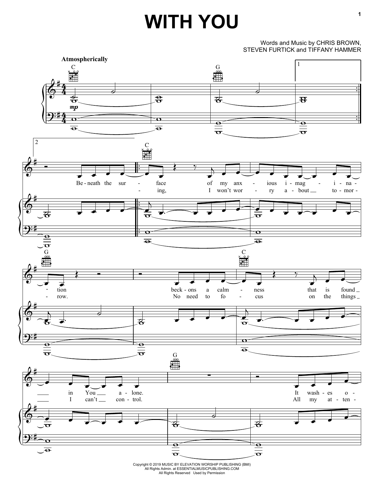 Elevation Worship With You Sheet Music