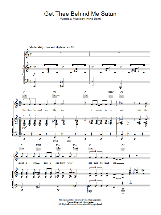 Ella Fitzgerald Get Thee Behind Me Satan Sheet Music