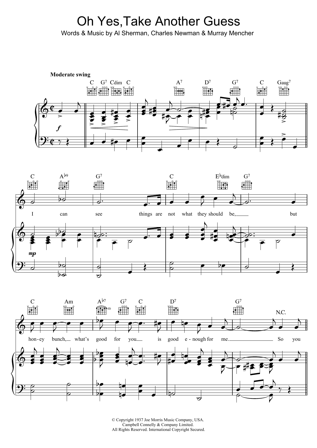 Ella Fitzgerald Oh Yes, Take Another Guess Sheet Music