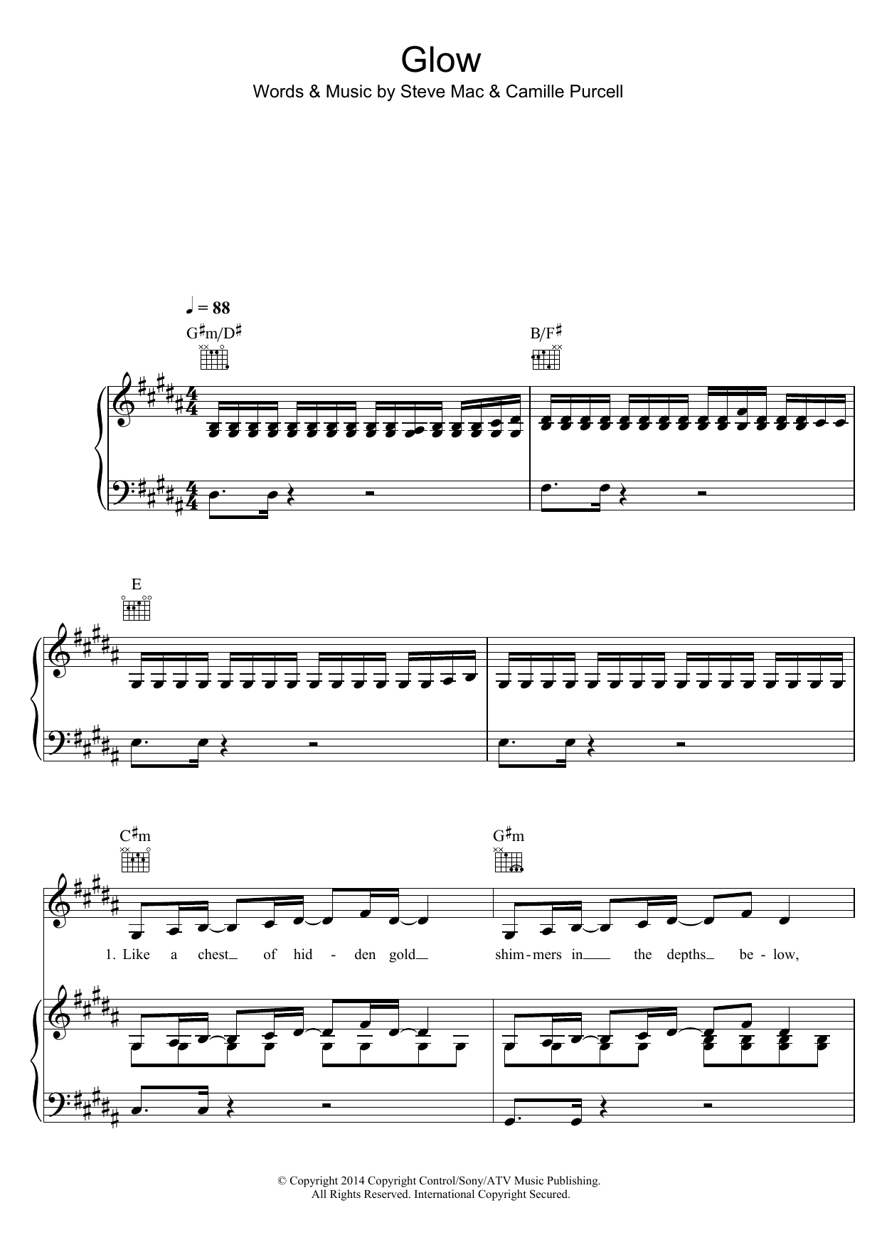 Ella Henderson Glow Sheet Music