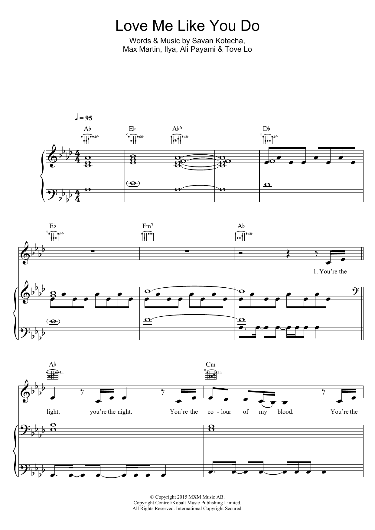 Ellie Goulding Love Me Like You Do (from 'Fifty Shades Of Grey') Sheet Music