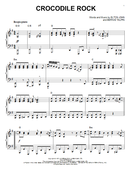 Elton John Crocodile Rock [Jazz version] (arr. Brent Edstrom) Sheet Music