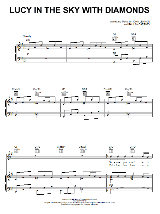 Elton John Lucy In The Sky With Diamonds Sheet Music