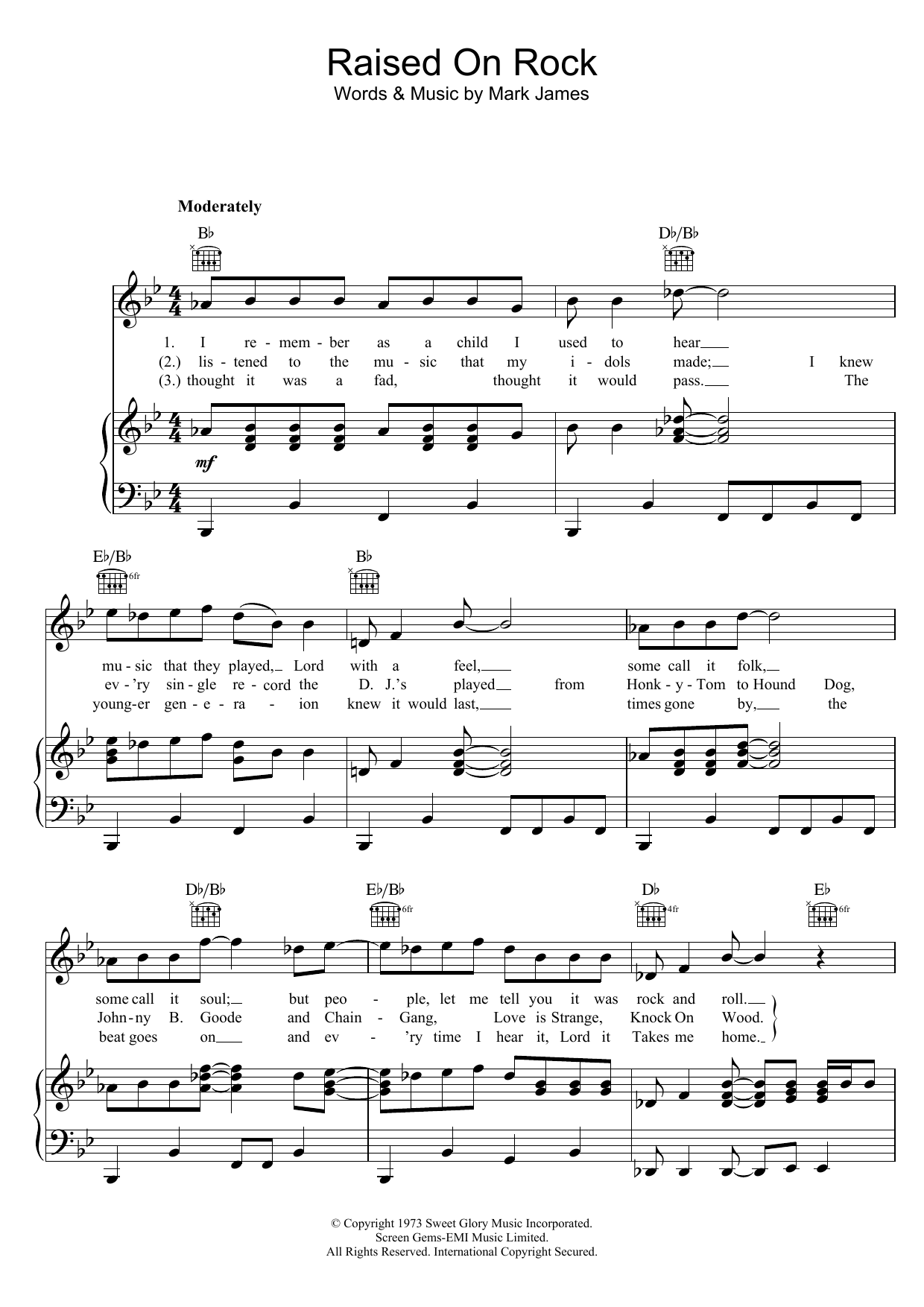 Elvis Presley Raised On Rock Sheet Music