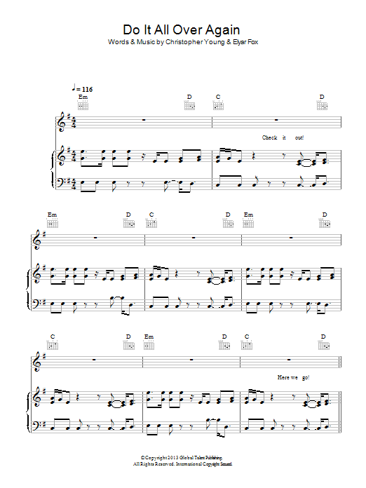 Elyar Fox Do It All Over Again Sheet Music
