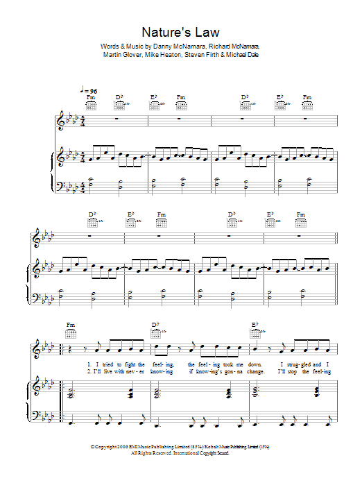 Embrace Nature's Law Sheet Music