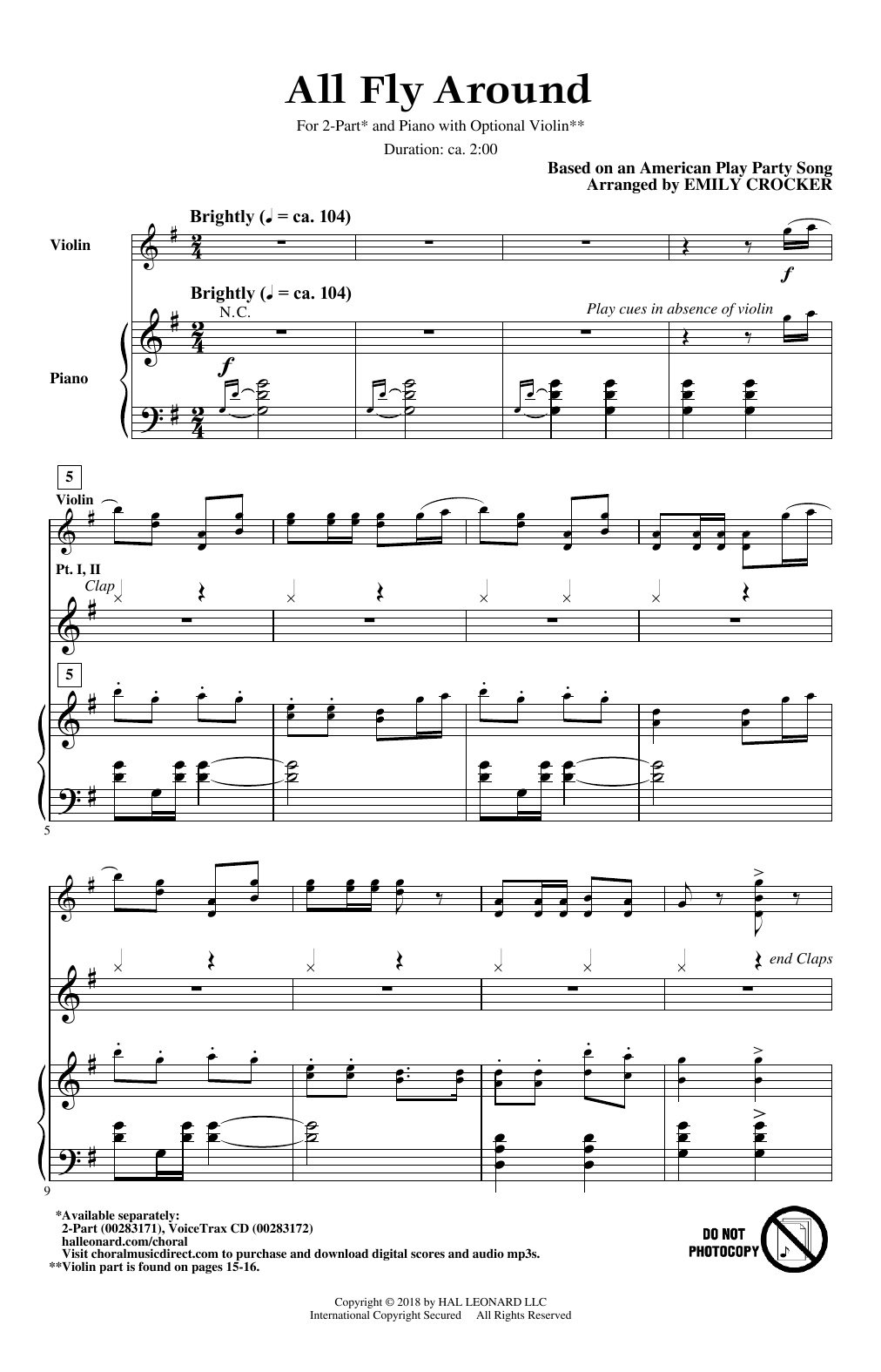 Emily Crocker All Fly Around Sheet Music