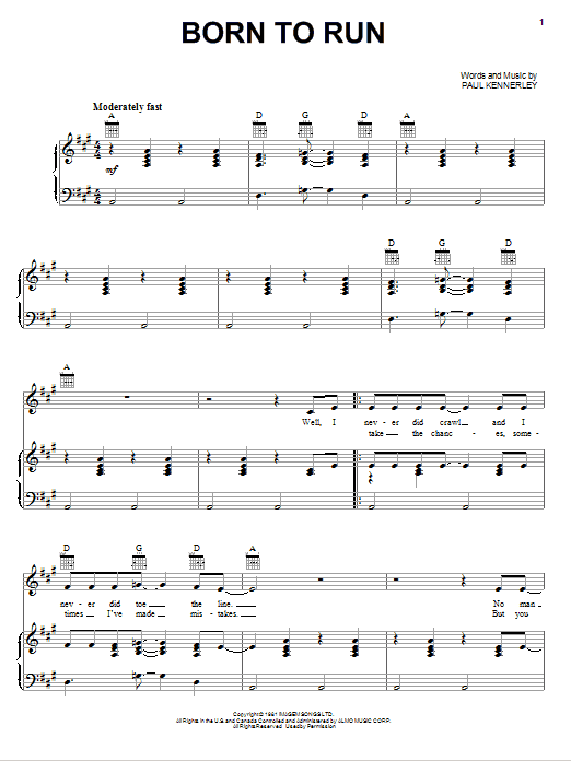 Emmylou Harris Born To Run Sheet Music