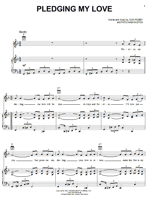 Emmylou Harris Pledging My Love Sheet Music