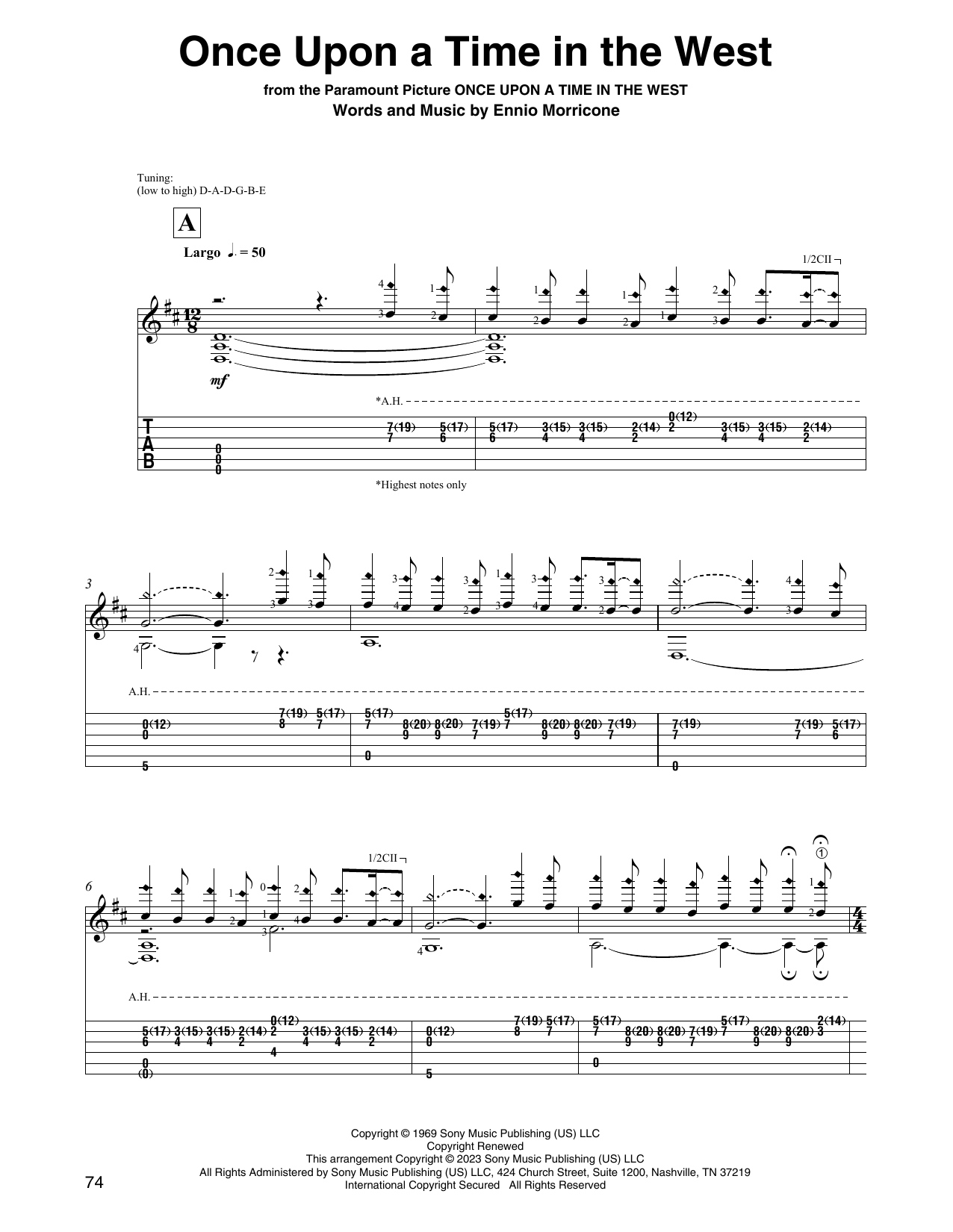 Ennio Morricone Once Upon A Time In The West (arr. David Jaggs) Sheet Music
