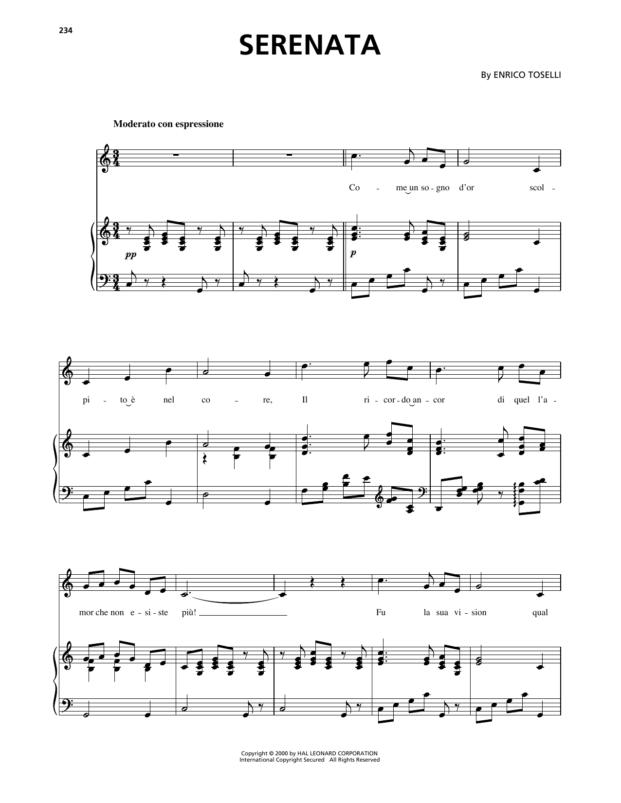 Enrico Toselli Serenata Sheet Music