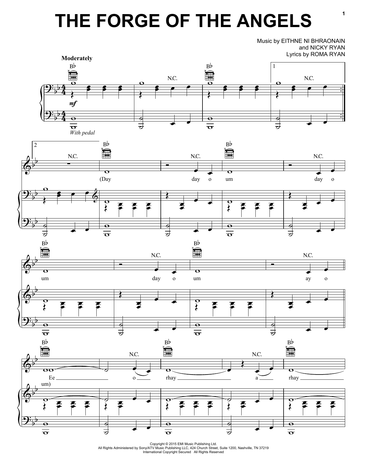 Enya The Forge Of The Angels Sheet Music