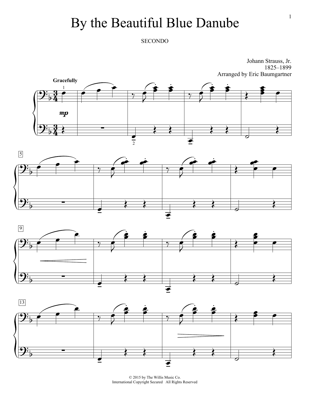 Eric Baumgartner By The Beautiful Blue Danube Sheet Music