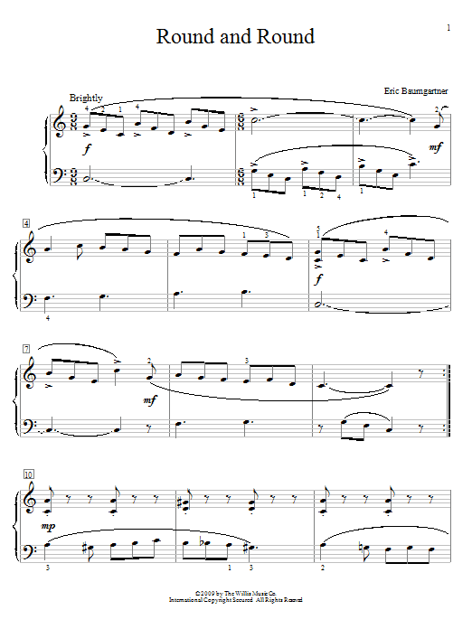 Eric Baumgartner Round And Round Sheet Music
