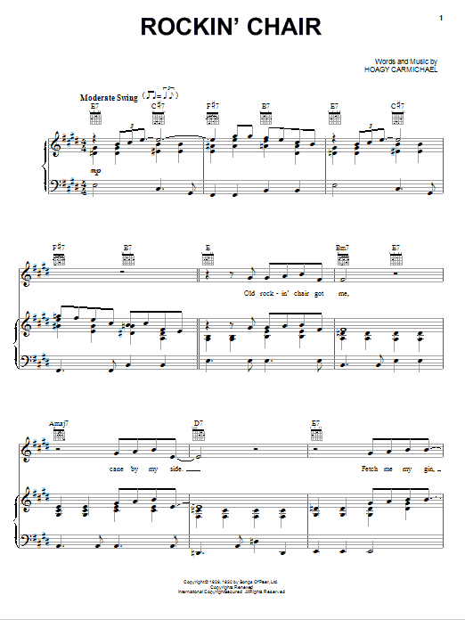 Eric Clapton Rockin' Chair Sheet Music