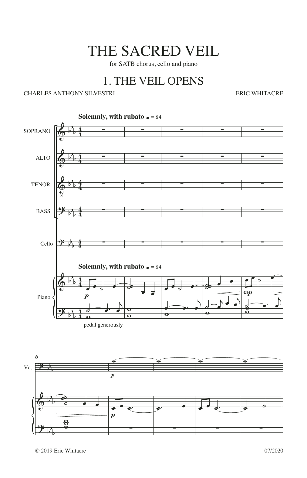 Eric Whitacre The Sacred Veil (Collection) Sheet Music