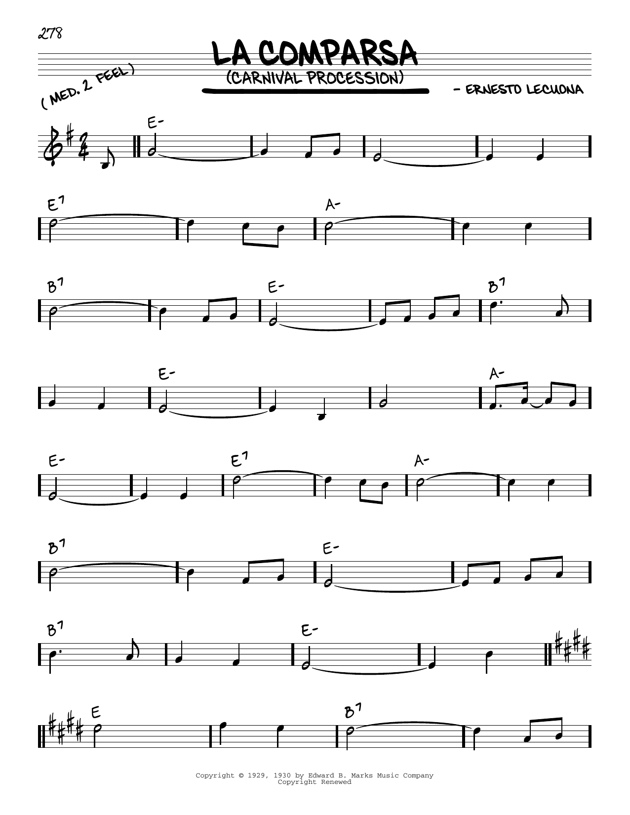 Ernesto Lecuona La Comparsa (Carnival Procession) Sheet Music