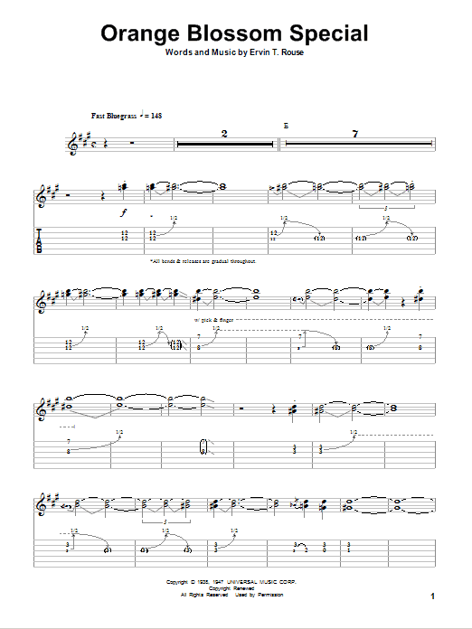 Ervin T. Rouse Orange Blossom Special Sheet Music