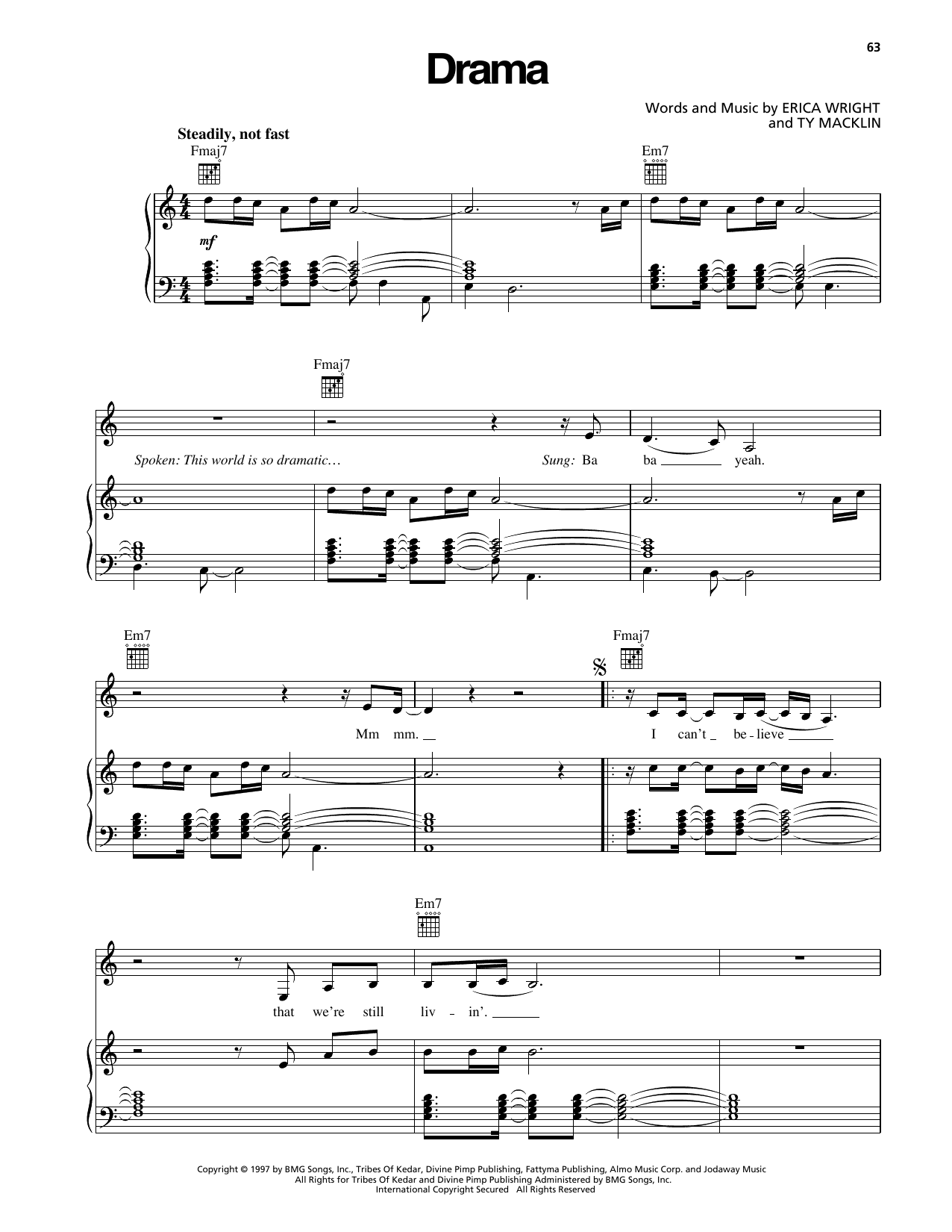 Erykah Badu Drama Sheet Music